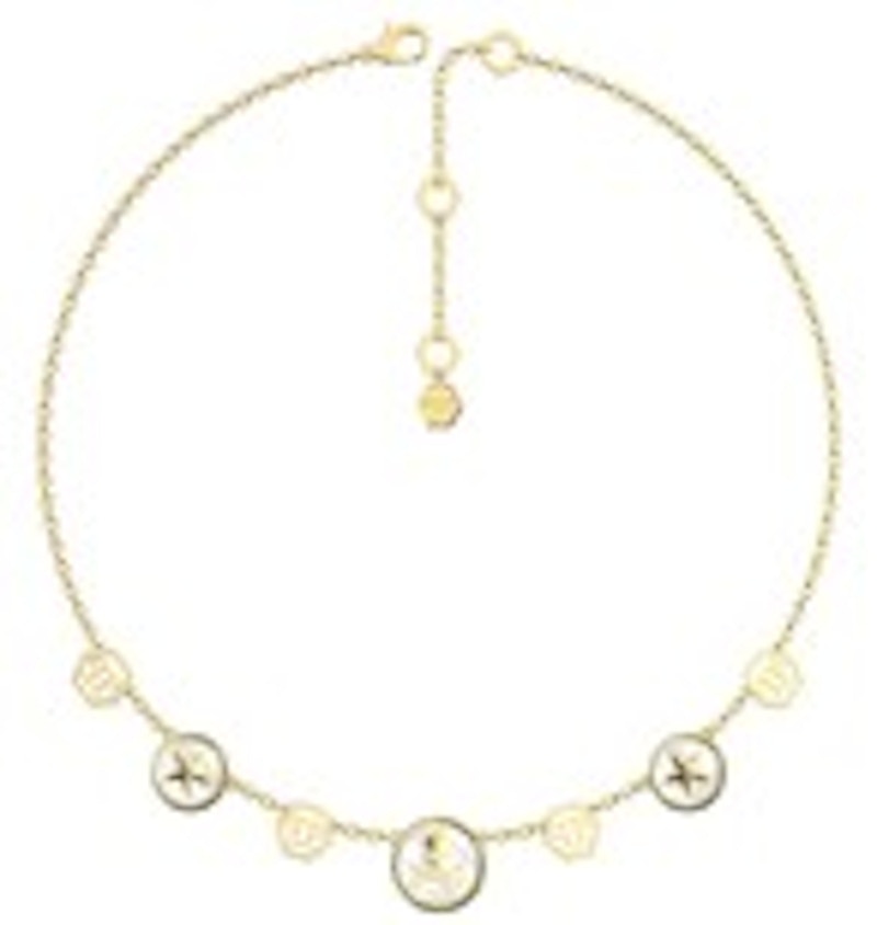 Philipp Plein Plein Mini Logo Cable Chain Necklace Gold