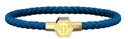 Philipp Plein Plein Tag Calf Leather Bracelet Gold