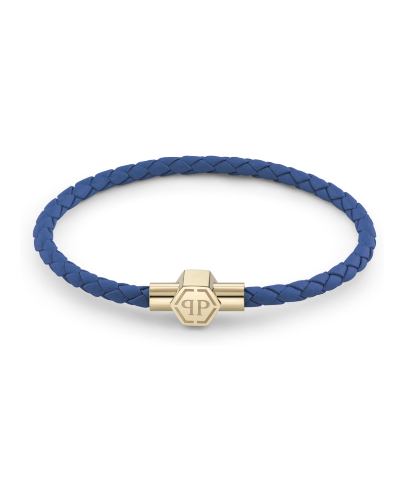 Philipp Plein Plein Tag Calf Leather Bracelet Gold