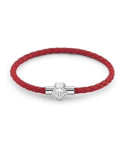 Philipp Plein Plein Tag Calf Leather Bracelet Stainless Steel