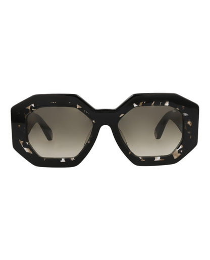 Philipp Plein Square-Frame Acetate Sunglasses Black Black Green (SPP098M-53-0700)