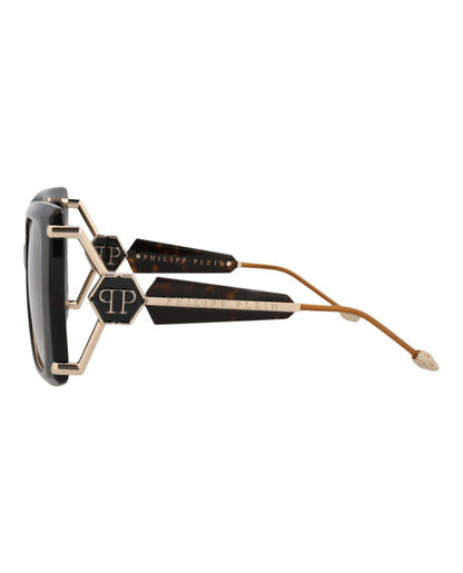 Philipp Plein Square-Frame Acetate Sunglasses Havana Havana Green (SPP121S-56-0722)