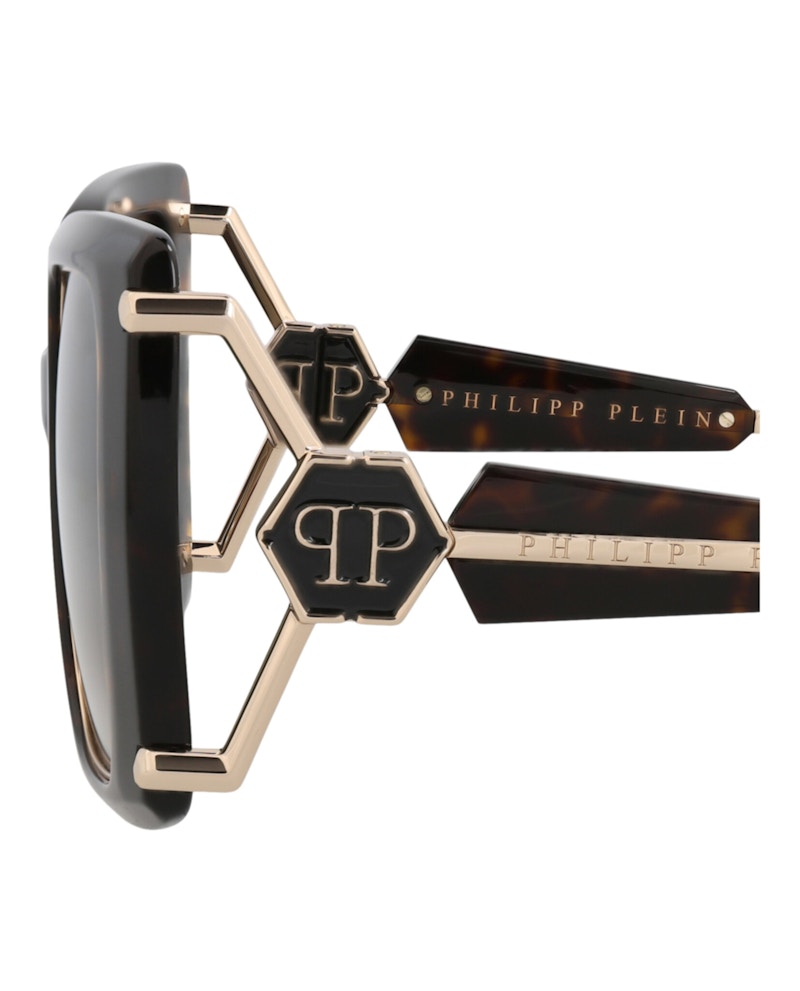 Philipp Plein Square-Frame Acetate Sunglasses Havana Havana Green (SPP121S-56-0722)