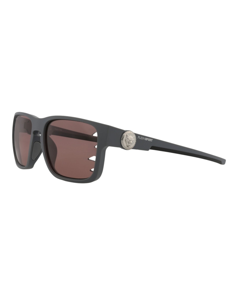 Philipp Plein Square-Frame Injection Sunglasses Grey Grey Pink (SSP004-57-507P)