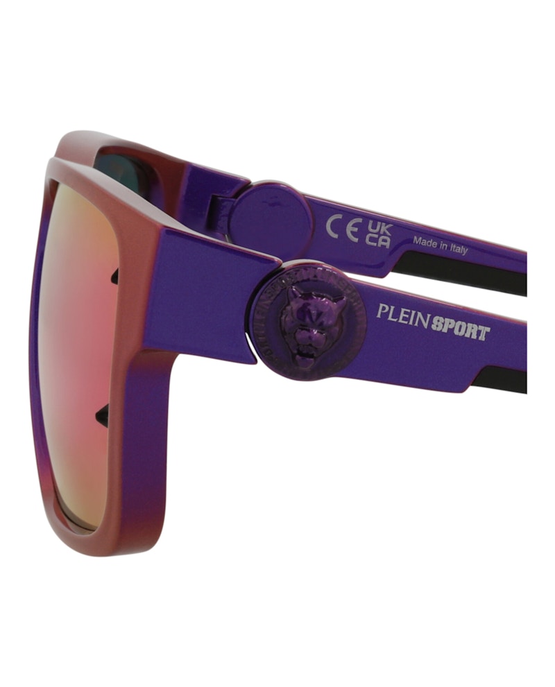 Philipp Plein Square-Frame Injection Sunglasses Violet Violet Pink (SSP004-57-7UVV)