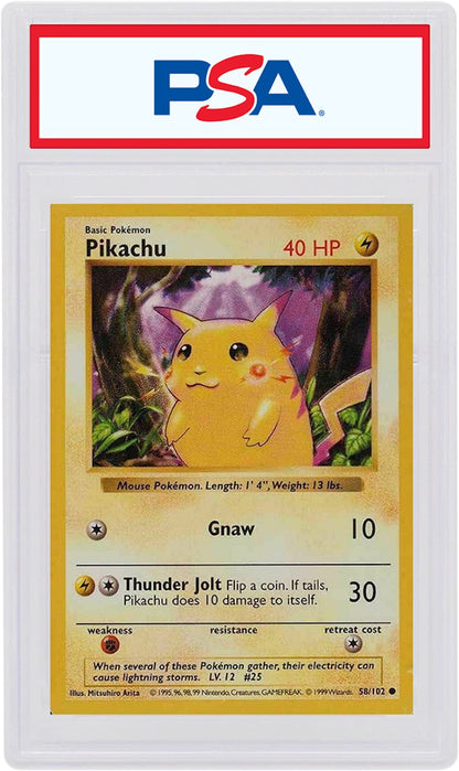 Pikachu 1999 Pokemon TCG Red Cheeks Shadowless #58 (PSA or BGS Graded)