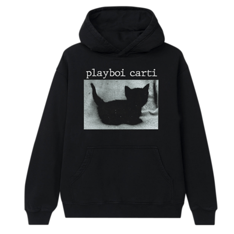 Playboi Carti Black Cat Hoodie Black