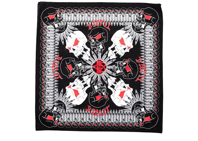 Playboi Carti Die Lit Tour Bullet Skulls Bandana Multi