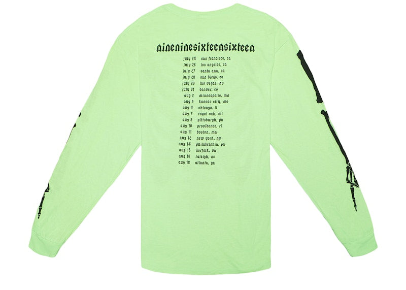 Playboi Carti Die Lit Tour Ribcage Longsleeve Green