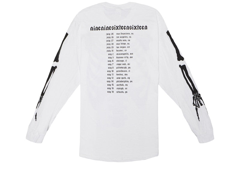 Playboi Carti Die Lit Tour Ribcage Longsleeve White