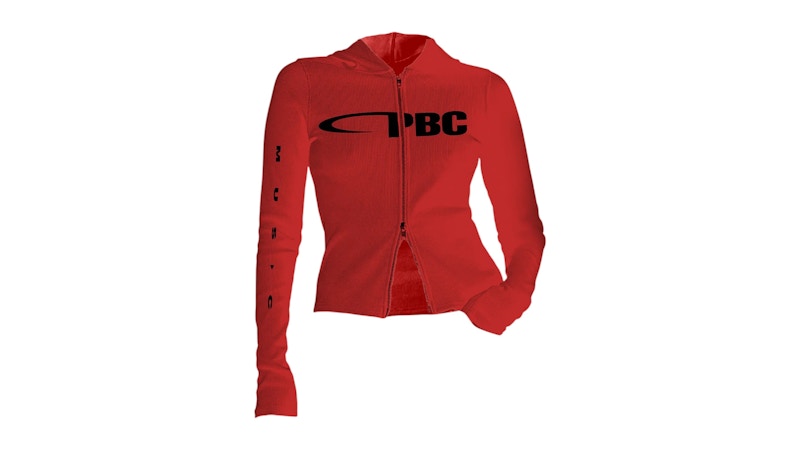 Playboi Carti Iam Double Zip V Top Red