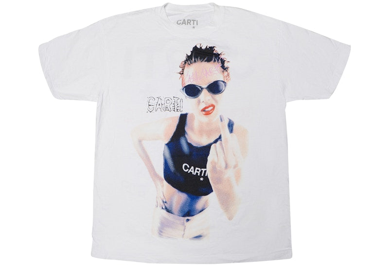 Playboi Carti Middle Finger Tee White