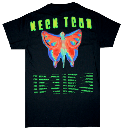 Playboi Carti Neon Tour Butterfly T-shirt Black