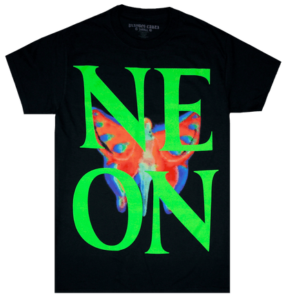 Playboi Carti Neon Tour Butterfly T-shirt Black