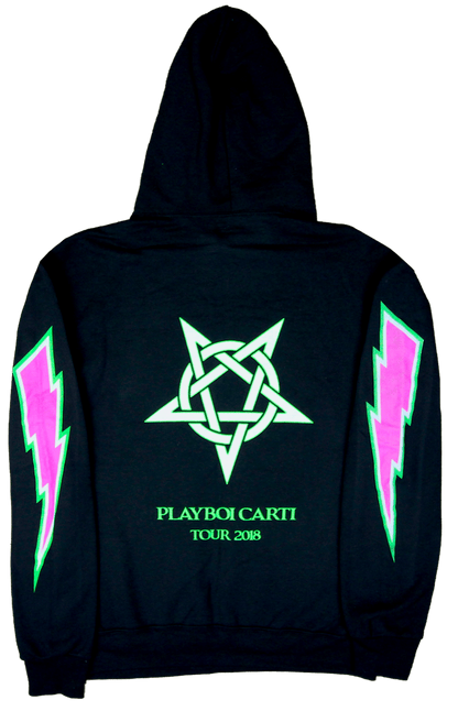 Playboi Carti Neon Tour Demon Hoodie Black
