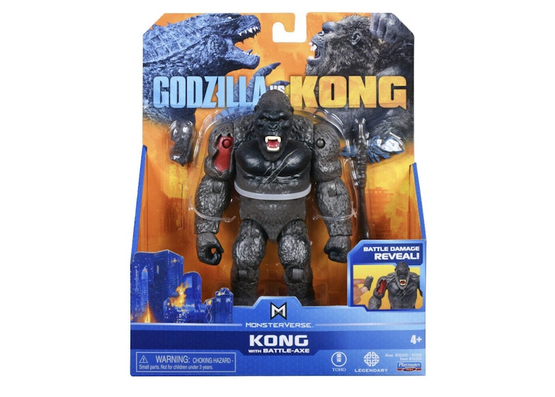 Playmates Toys Godzilla vs. Kong Monsterverse Kong With Battle-Axe Action Figure