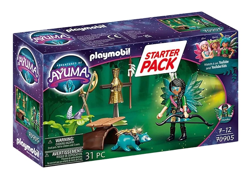 Playmobil Adventures of Ayuma Starter Pack Knight Fairy with Raccoon Set 70905