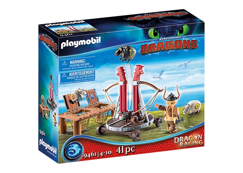 Playmobil Dream Works Dragons Dragon Racing: Gobber the Belch with Sheep Sling Set 9461