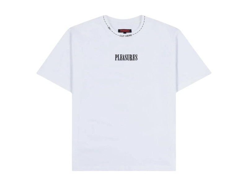 Pleasures Cut Here Heavyweight T-Shirt White