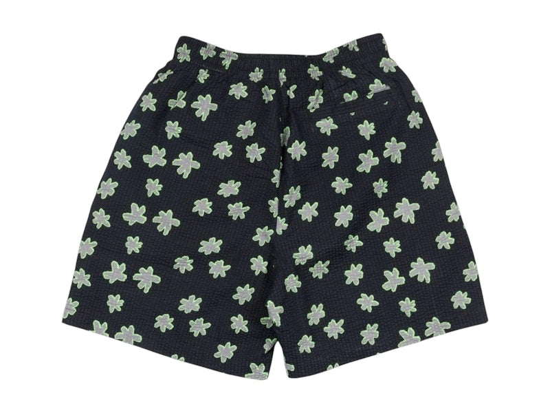 Pleasures Floral Seersucker Shorts Black