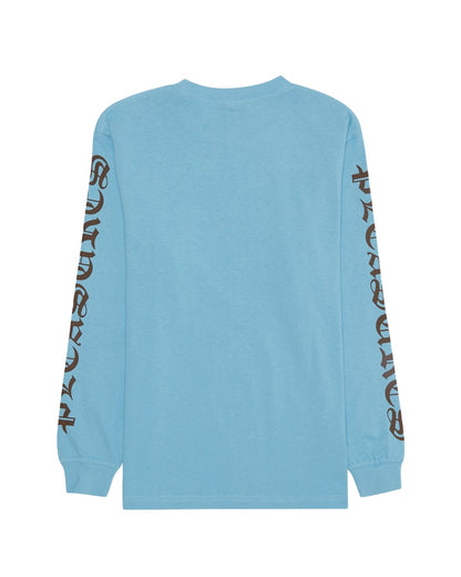 Pleasures Old E Heavyweight Long Sleeve Shirt Blue