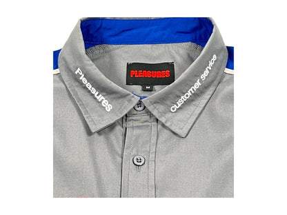 Pleasures Terror Button Up Shirt Grey