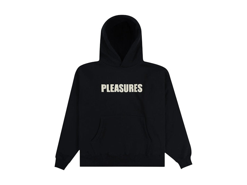 Pleasures Wave Quilted Hoodie Black