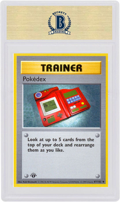 Pokedex 1999 Pokemon TCG Base Set 1st Edition #87/102