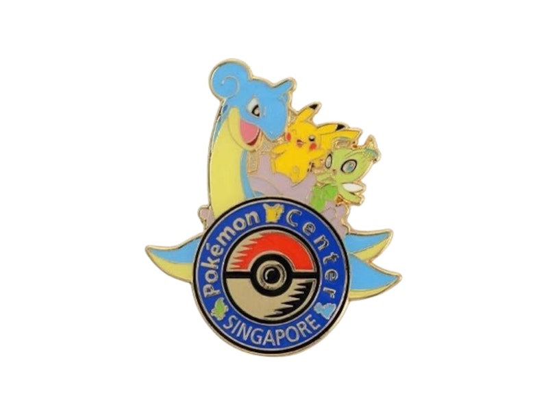 Pokemon Center Singapore 2019 Pikachu Lapras & Celebi (Singapore Exclusive) Pin