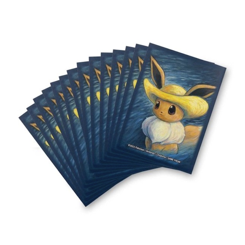 Pokemon Center x Van Gogh Museum: Eevee Inspired by Self-Portrait with Straw Hat Card 65 Card Sleeves
