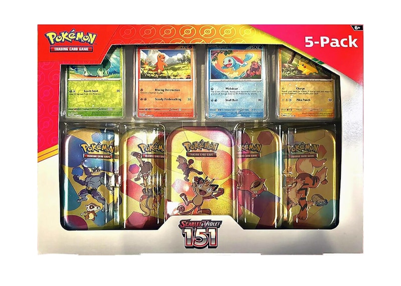 Pokémon Scarlet & Violet 151 Costco 5 Mini Tin Bundle (Tin Art Mary Vary)
