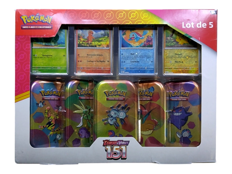 Pokémon Scarlet & Violet 151 (French) 5 Mini Tin Bundle (Tin Art Mary Vary)