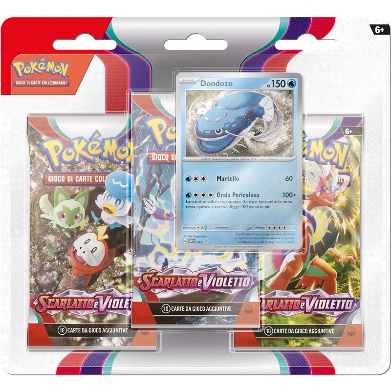 Pokèmon Scarlet & Violet Dondozo Promo Card 3 Booster Blister Pack