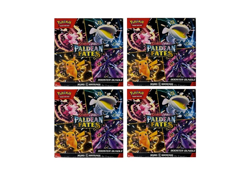 Pokémon Scarlet & Violet Paldean Fates Booster Bundle 4x Lot