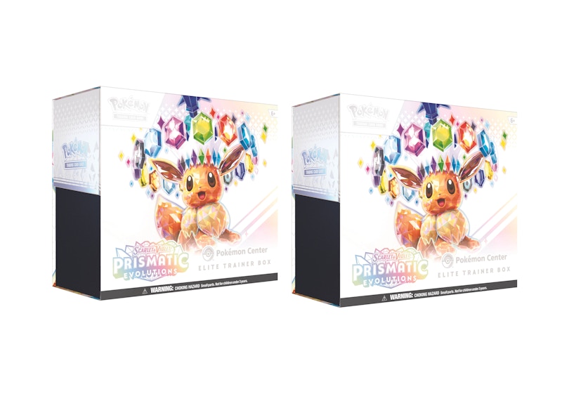 Pokémon Scarlet & Violet Prismatic Evolutions Pokemon Center Elite Trainer Box 2x Lot
