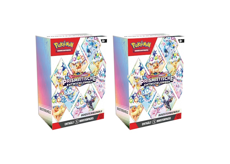 Pokémon Scarlet & Violet Prismatic Evolutions Booster Bundle 2x Lot (German)