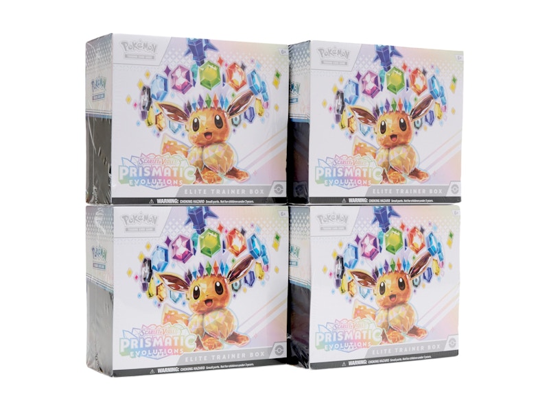 Pokémon Scarlet & Violet Prismatic Evolutions Elite Trainer Box 4x Lot