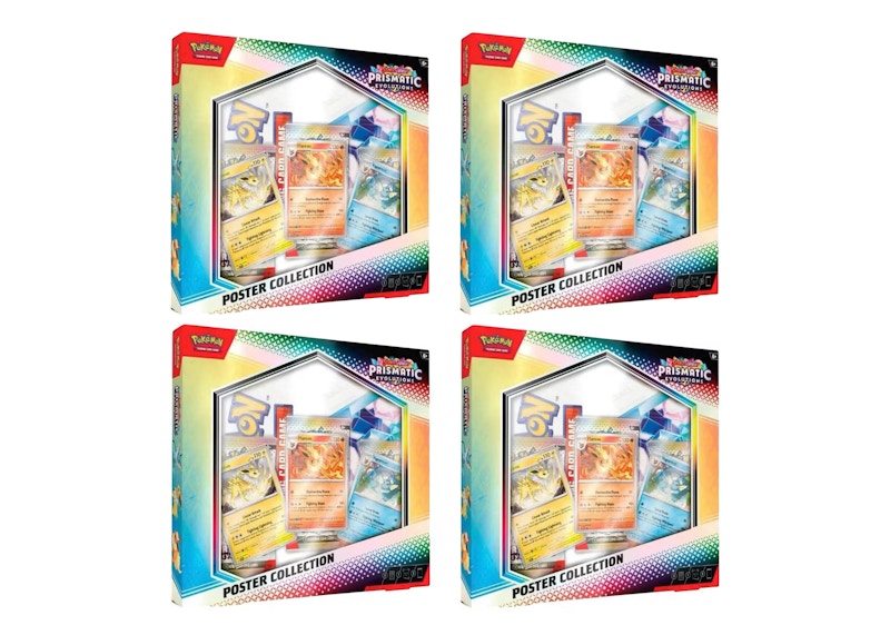 Pokémon Scarlet & Violet Prismatic Evolutions Poster Collection 4x Lot