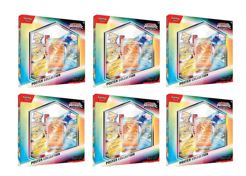Pokémon Scarlet & Violet Prismatic Evolutions Poster Collection 6x Lot
