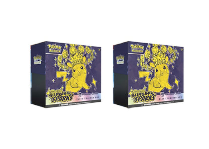 Pokémon Scarlet & Violet Surging Sparks Pokemon Center Elite Trainer Box 2x Lot