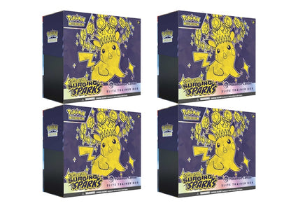 Pokémon Scarlet & Violet Surging Sparks Pokemon Center Elite Trainer Box 4x Lot