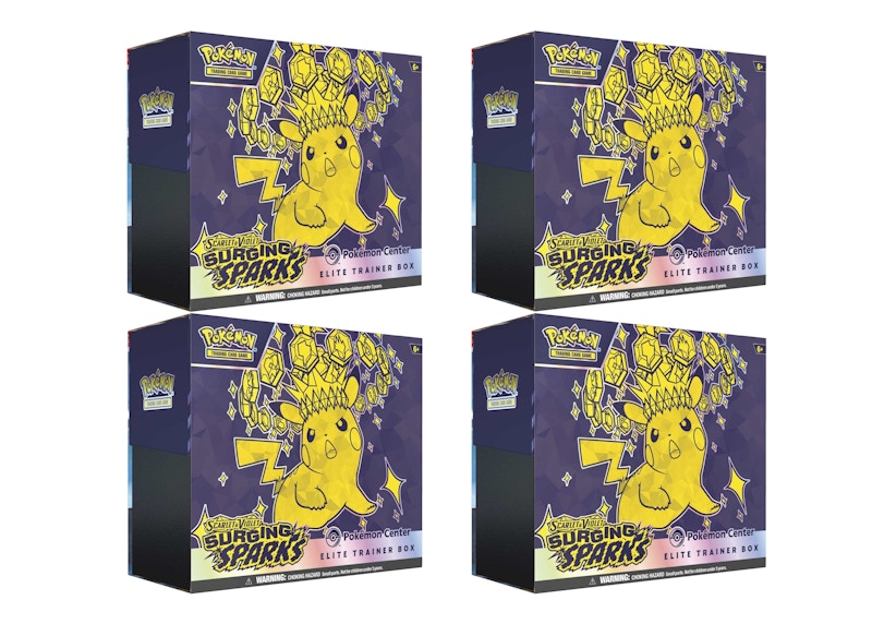 Pokémon Scarlet & Violet Surging Sparks Pokemon Center Elite Trainer Box 4x Lot