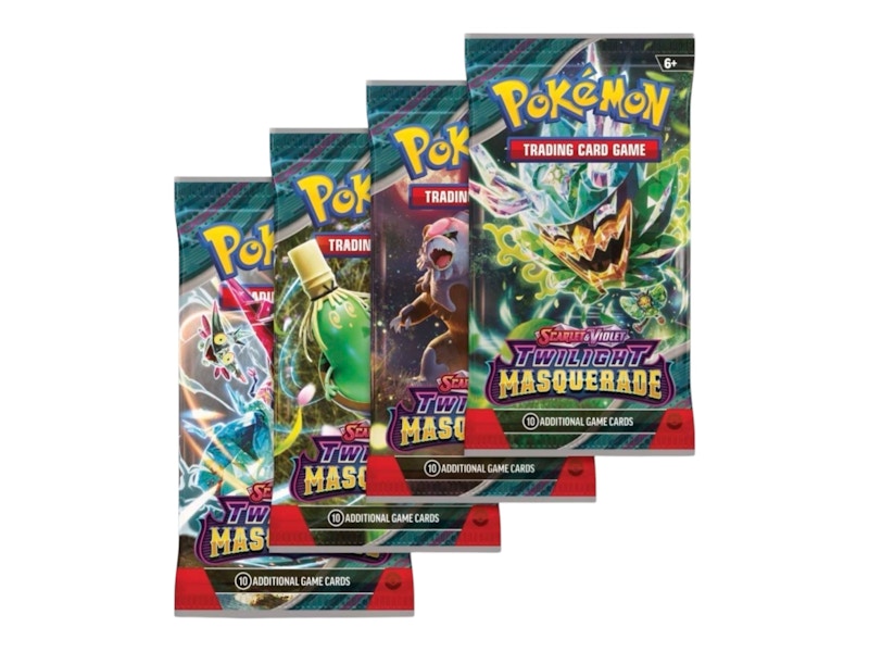 Pokémon Scarlet & Violet Twilight Masquerade Booster Pack 4x Lot (Artwork May Vary)