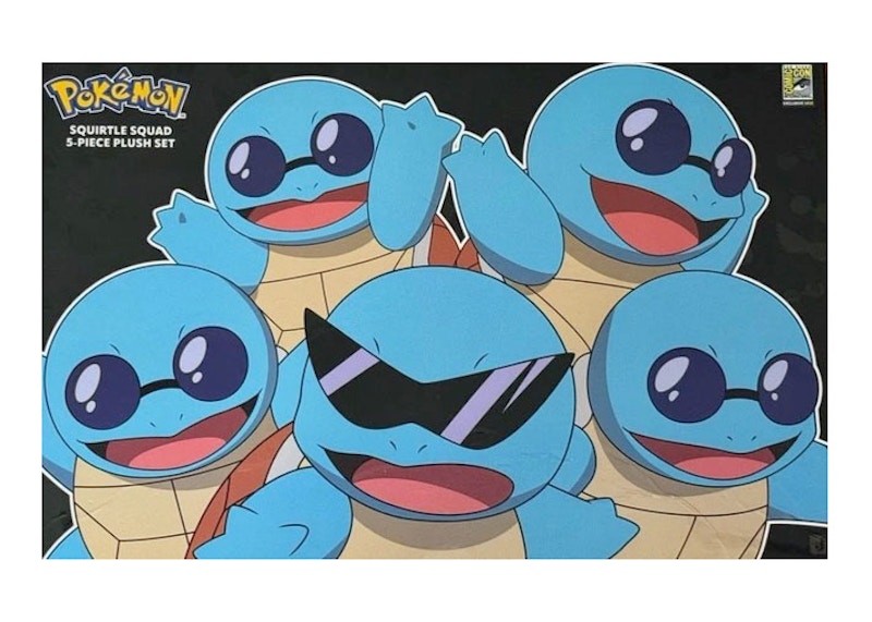 Pokemon Squirtle Squad SDCC 2025 Jazwares Exclusive Plush Set of 5