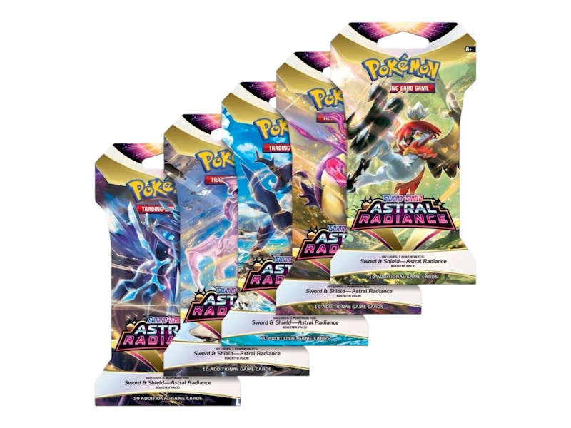 Pokémon Sword & Shield Astral Radiance Sleeved Booster Pack 5x Lot (Artwork May Vary)
