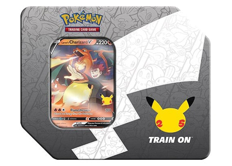 Pokémon TCG 25th Anniversary Celebrations Large Tin Lances Charizard V