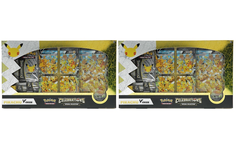 Pokémon TCG 25th Anniversary Celebrations Pikachu V Union Special Collection Box 2x Lot