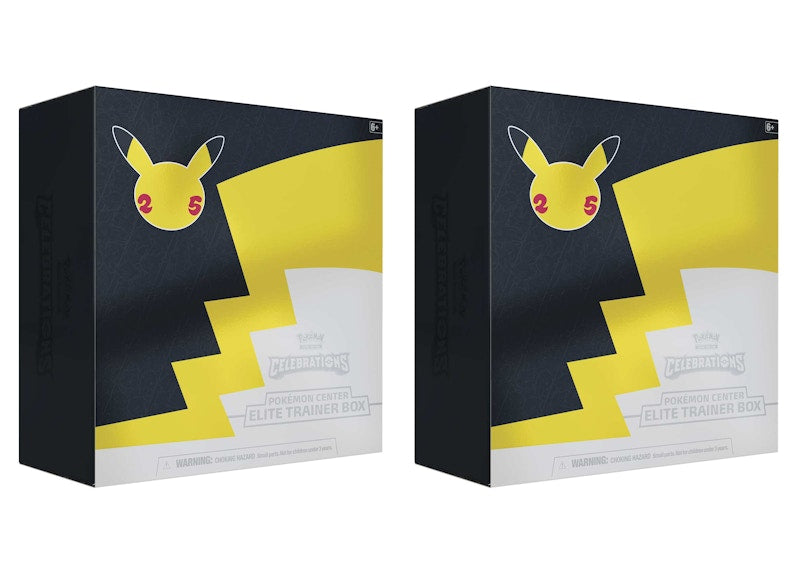 Pokémon TCG 25th Anniversary Celebrations Pokémon Center Exclusive Elite Trainer Box 2x Lot