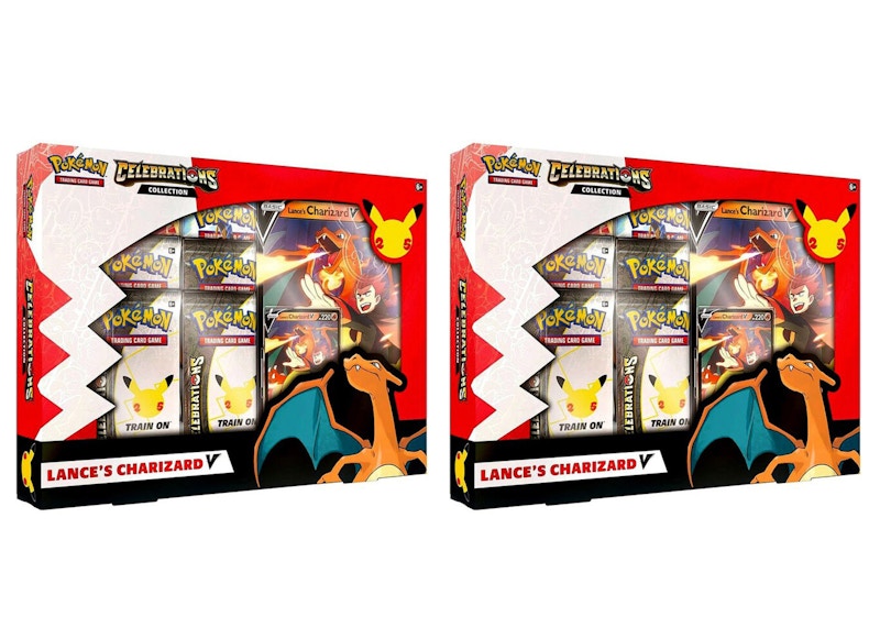 Pokémon TCG 25th Anniversary Celebrations V Box Lances Charizard V 2x Lot