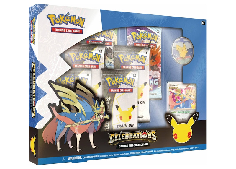 Pokémon TCG 25th Anniversary Celebrations Zacian Deluxe Pin Collection